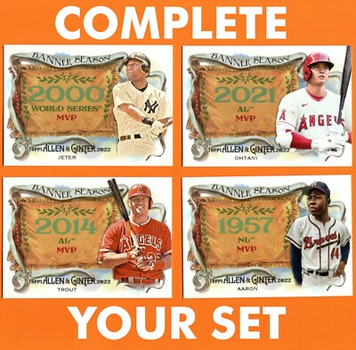 2022 Topps Allen & Ginter Banner Season Inserts SP Complete Your Set BS-1 to 50
