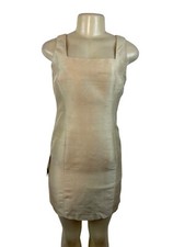 Ann Taylor Petites 4P Champagne Sleeveless Sheath Dress With Back Zip Sz 4- New