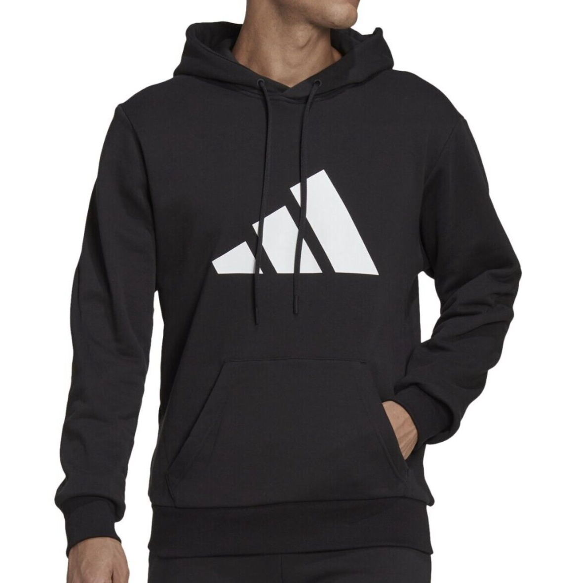 adidas Hoodie Mens Logo Hoody Hooded Sweatshirt Large