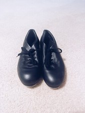 Youth Unisex Black Tap Dance Shoes Size 10W Wide