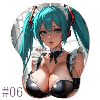 Hatsune Miku 3D Sexy ACG MousePad Anime Oppai with Wrist Rest Mouse Pad #06