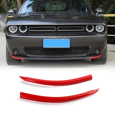Für Dodge Challenger 2015-19 Rote Frontstoßstange Lip Protector Abdeckungen AUTO