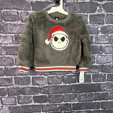 Nightmare Before Christmas 2T Jack Skellington Furry Sweatshirt Fuzzy