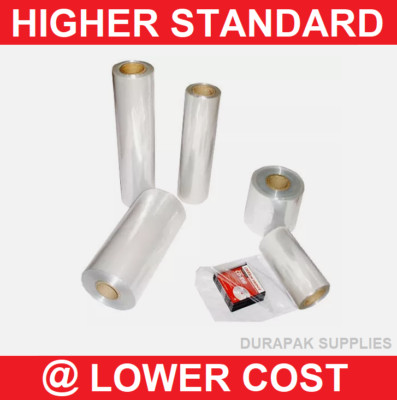 10'' to 36'' PVC Heat Shrink Wrap Film Central Fold 500 to 2000 Ft 75 to 100 Gauge
