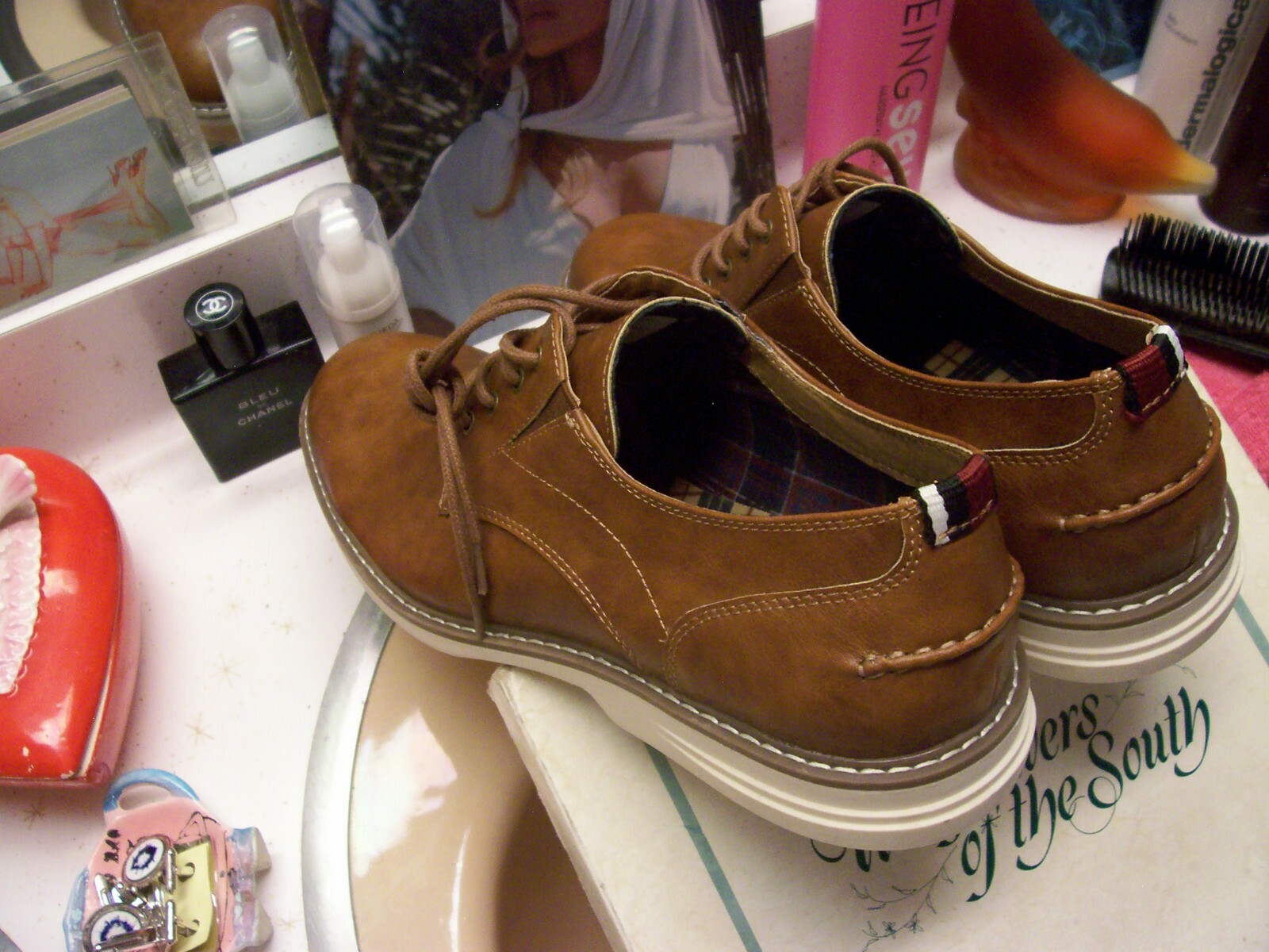 SAOLA NEW men's sz 10 Ben Sherman dress or casual shoes chocolate lace up very sharp!