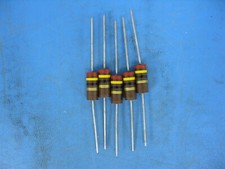 (5) ALLEN BRADLEY RC42GF240J 24 OHM 2 WATT CARBON COMPOSITION RESISTOR