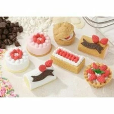 7 pieces Iwako erasers - Cake Pastry (Color May Vary) S-3569