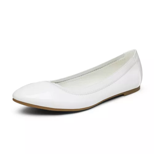 Women Classic Round Toe Ballet Flat Comfort Work Slip On Office Flat Shoes - Picture 24 of 43