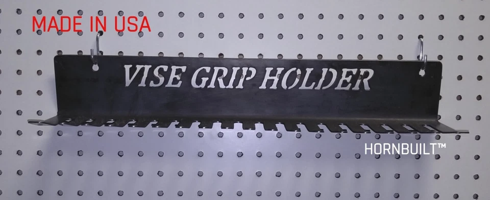 Hornbuilt Vise Grip Holder - Vise Grip Storage Rack - Wall mount - Holds 16 USA - Image 3 of 4