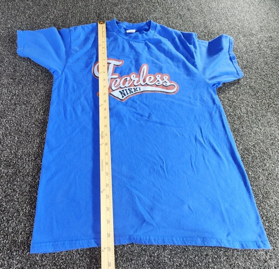 WWE Wrestling Diva T 恤 Nikki Bella 女式 XXL 蓝色标志 Fearless Nikki 上装 — 第 4/4 张图片