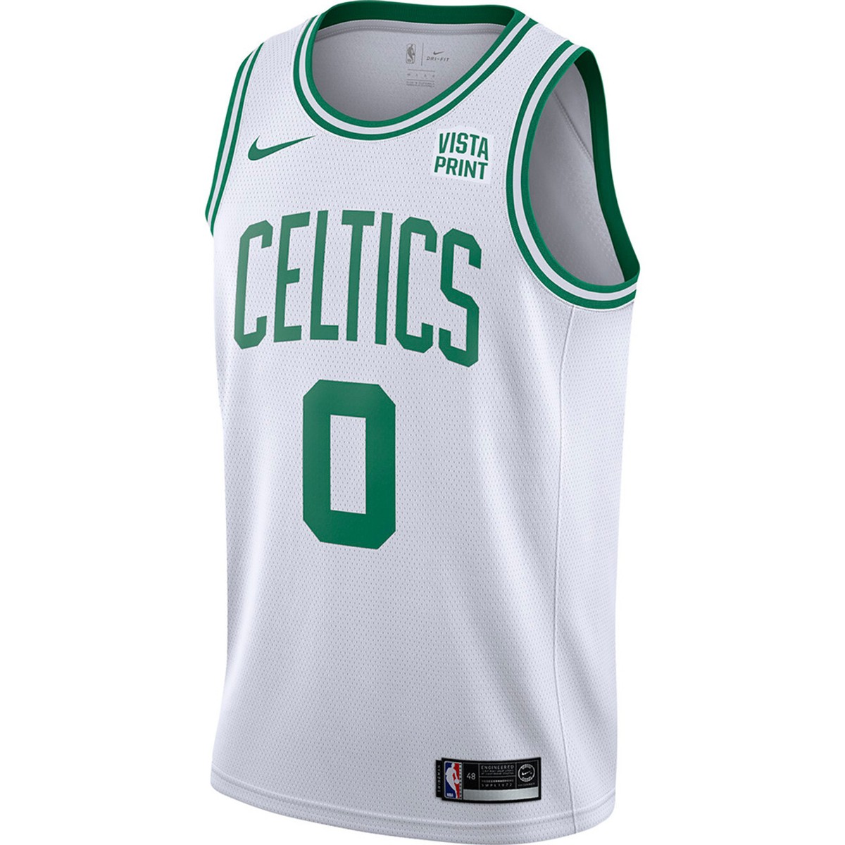 Boston Celtics Jayson Tatum Nike White Vistaprint Swingman
