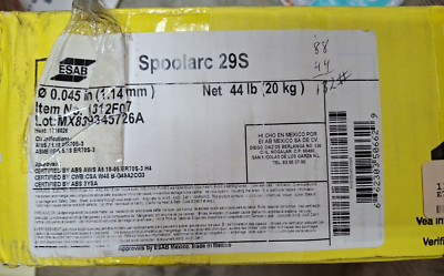 Esab 1314F28 SpoolArc 29S Copper Coated Mig Welding Wire Spool, 0.045,  44 lbs,