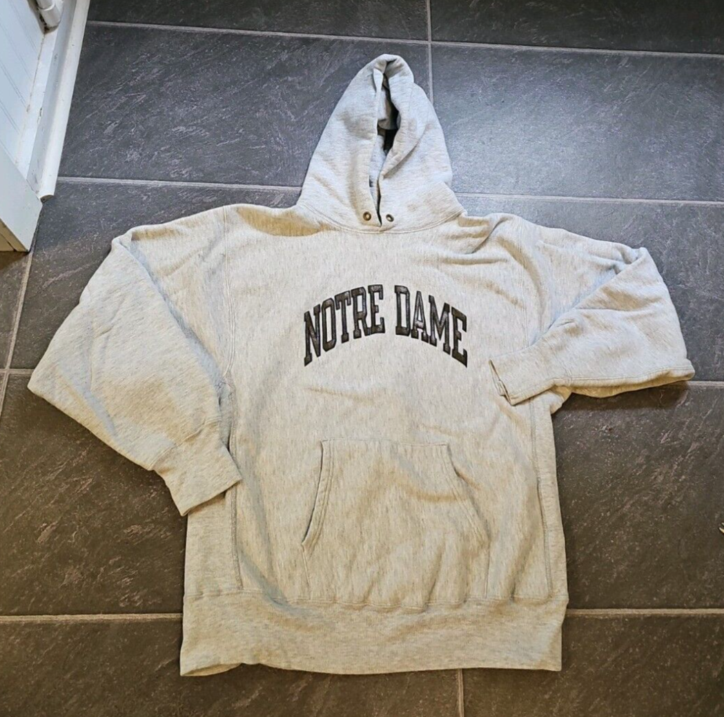 VTG 80'S CHAMPION NOTRE DAME REVERSE WEAVE WARMUP HOODIE VTG 80'S CHAMPION NOTRE DAME REVERSE WEAVE WARMUP HOODIE