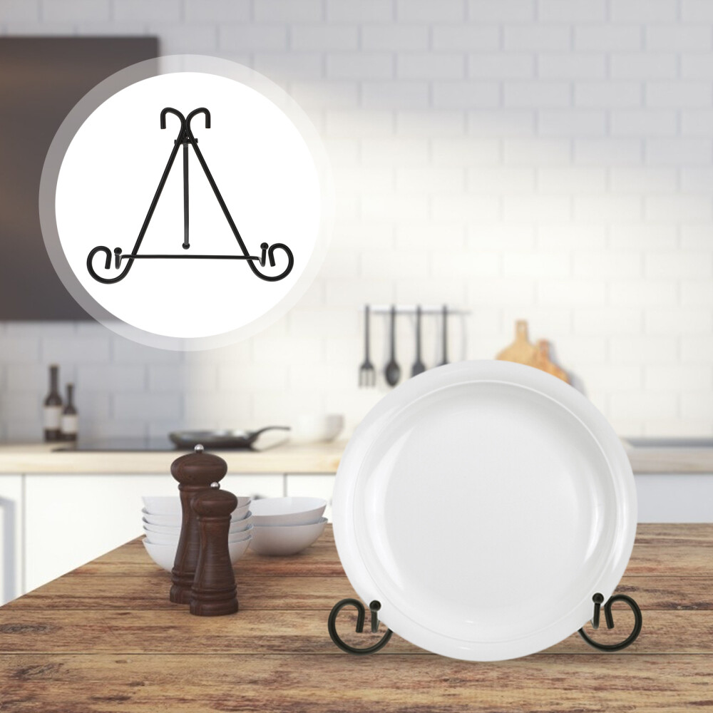 Lot De 2 Supports D'assiettes Doubles En Acrylique Pour Présenter Des