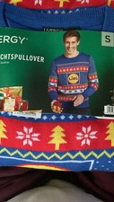 Maglione Natalizio Lidl 2023 Blu Taglia S Uomo Natale Nuovo Con Etichetta