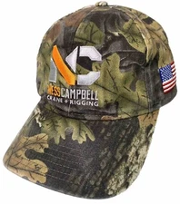 Ness Campbell Crane + Rigging “NC” Logo Hat Cap Camo Camouflage Buckleback OSFM