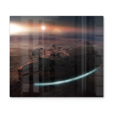 DEQORI Herdabdeckplatte Glas 'Millennium Falcon Dunkel' Herd Abdeckung modern