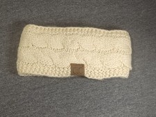 C.C. Cable Knit Headband Cream Colored Warm Stylish One Size