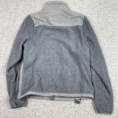 Aeropostale Womens Sweatshirt sz L Gray Full Zip Fleece Pockets Elastic Waist - Picture 2 of 12