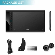 Parblo 10x6 Drawing Graphics Tablet With 8 Express Key & Rechargeable Pen A610