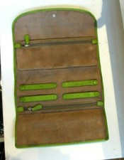 Jewelry Travel Roll 9 Leather Secure Expandab...