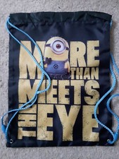 Minions Movie Despicable Me Drawstring Swim Bag Ideal For Kids BNWT