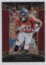 2018 Panini Select Concourse Maroon Prizm /99 Phillip Lindsay #79 1u6