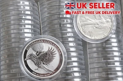 Coin Capsules 41 mm - Perfect For 1oz Silver Coins - Silver Bullion Holders - Image 1 of 4
