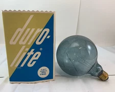 Vintage Duro-Lite Mid Century Modern 5" Smoke Colored Globe Light Bulb Mod Lite