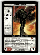 BattleTech Phantom B 1997 Wizards of the Coast CCG Mech Card