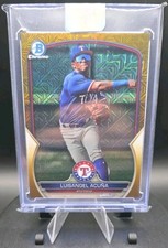 🥵🔥 2023 Bowman Draft Chrome Luisangel Acuna GOLD /50 Rangers Mets White Sox