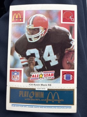 1986 McDonald's Play & Win - All-Star Team Kevin Mack Blue Tab RC Rookie NM-MINT