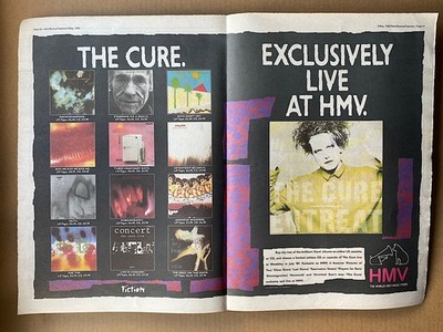 CURE ENTREAT ALBUM OFFER POSTER SIZED original music press double page advert fr