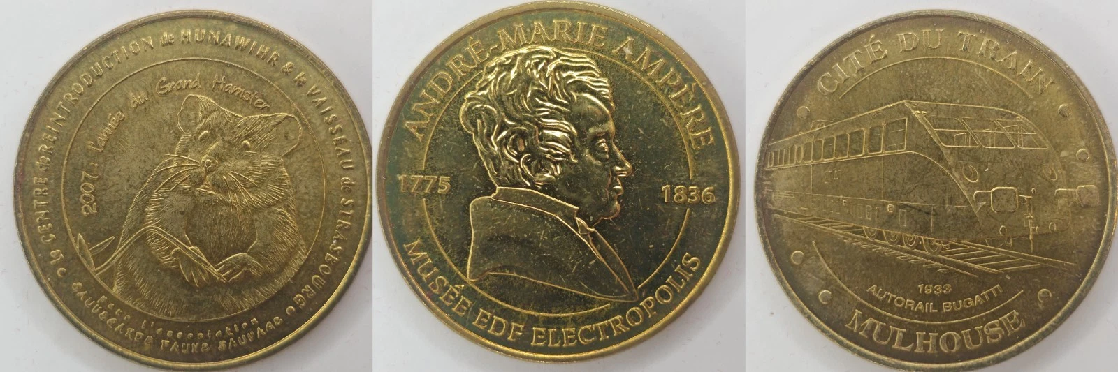 Haut-Rhin 68 - Lot Jetons Touristiques Médailles Souvenirs Monnaie de Paris