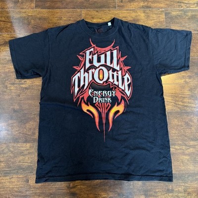 Vintage Y2k Coca Cola Full Throttle Energy Drink Shirt Streetcore Mens L