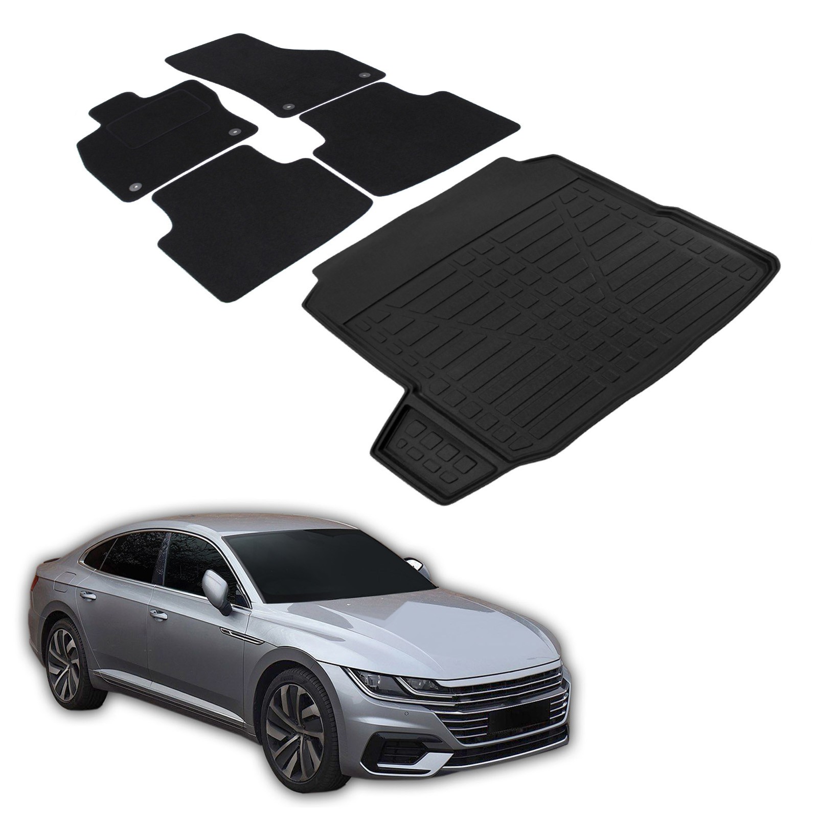 Tapis et bac de coffre de voiture pour Volkswagen Arteon berline sur mesure