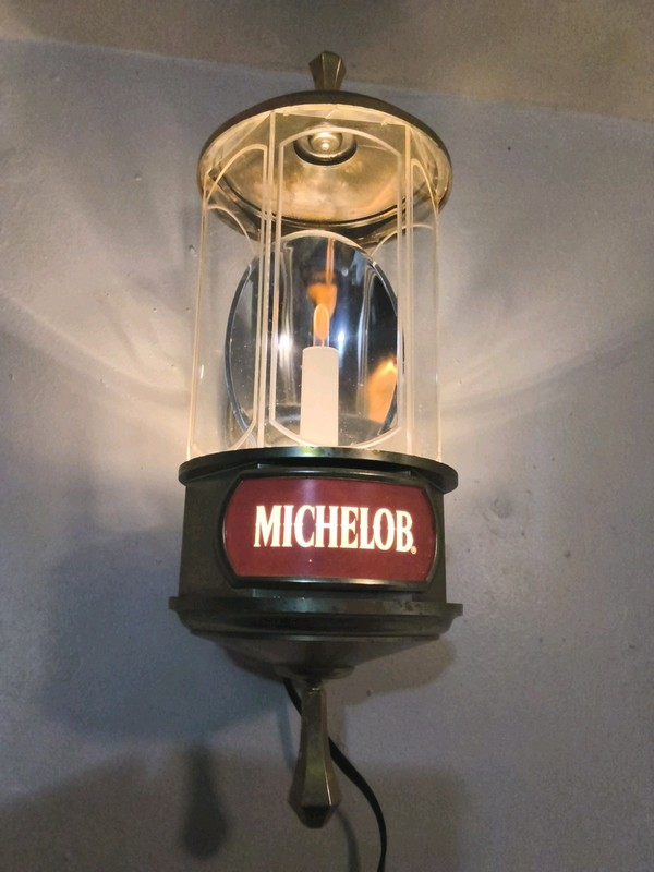 1985 Michelob Beer Logo Electric Light Up Crystal Coach Series Anheuser Busch NR
