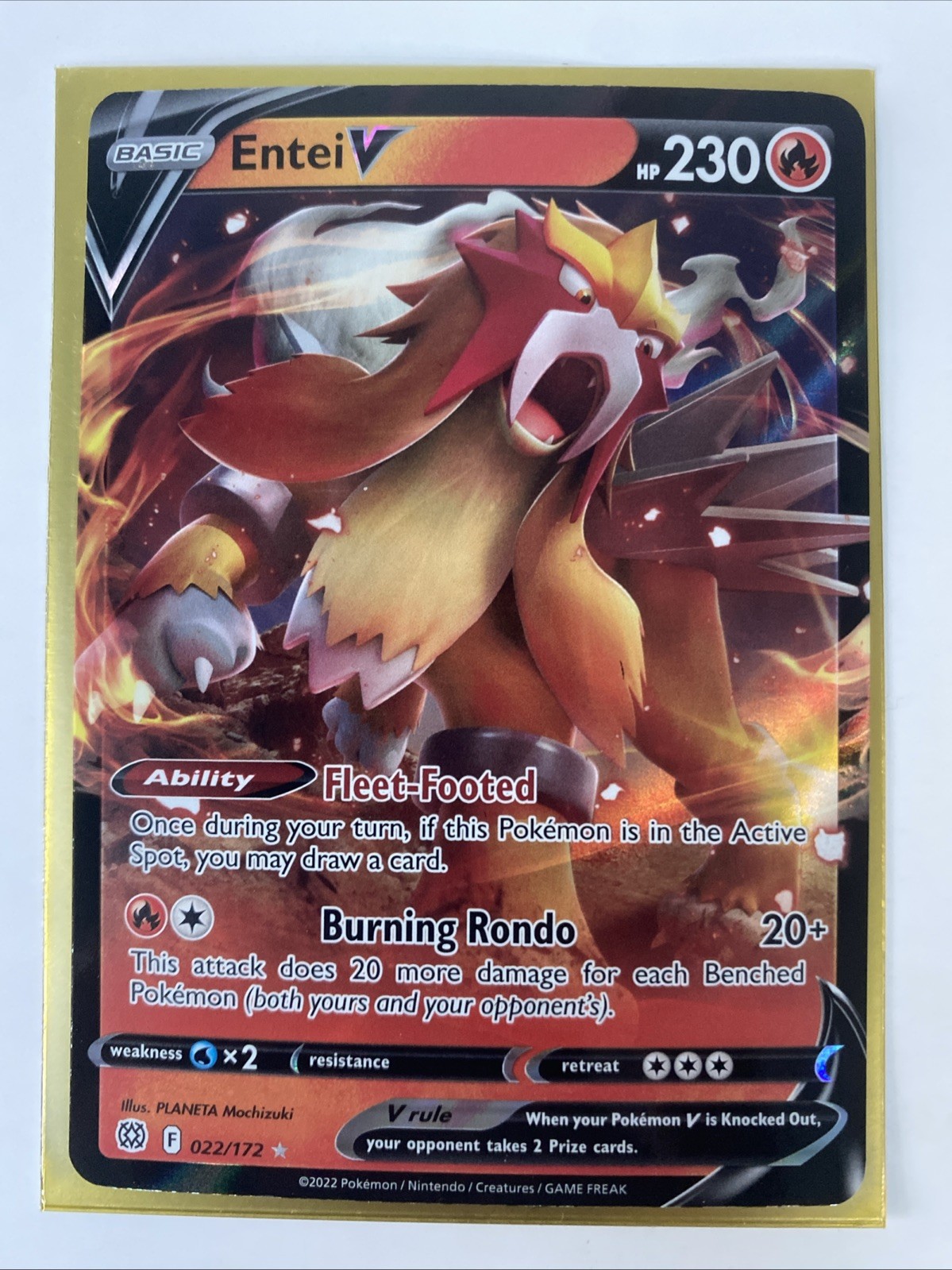 Entei V #22 Pokemon Brilliant Stars