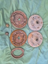 Porsche 356 Pre A Front Brake Drum Pair W Backing Plates