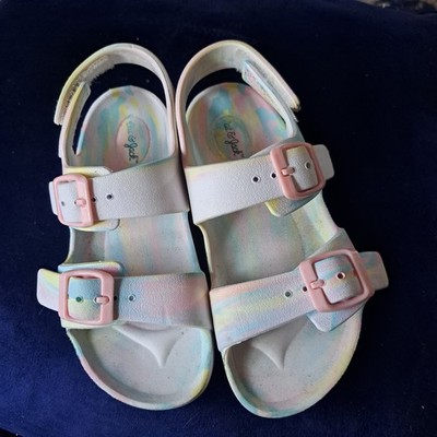 Cat & Jack Sandals Shoes Toddler Girls Sz 10 Ade Pink Tie Dye *New 