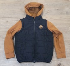 Timberland Boys Hybrid Puffer Hooded Jacket Size L 14/16 READ