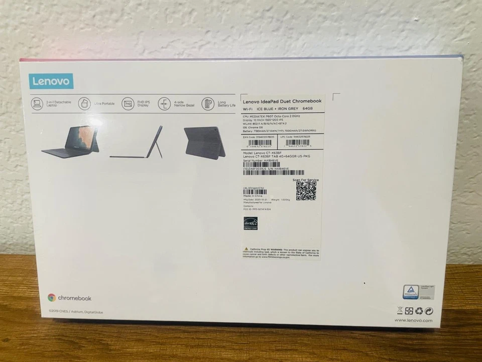 Lenovo IdeaPad Duet Chromebook CT-X636F ICE Blue + Iron Grey 64 GB 2-1 *New - Image 2 of 2