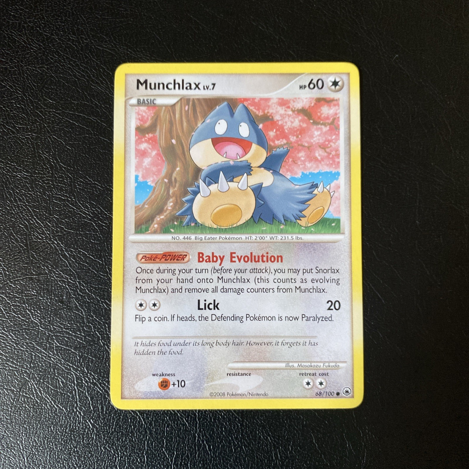 Munchlax 68/100 Pokémon TCG Majestic Dawn