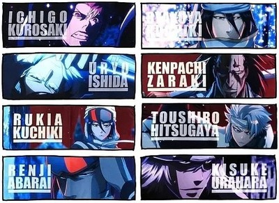 BLEACH Anime Towel Set Complete 8 Types Japanese Manga Character New