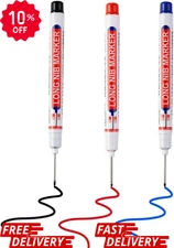 3Pcs Long Head Marker Pens Multi-Purpose Deep Hole Pens Deep Drill Hole Long Nib