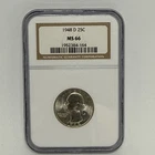 1948 D Washington Silver Quarter 25C Graded MS66 by NGC BU