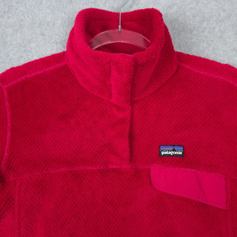 Patagonia Sweater Womens Medium Pink Re Tool Snap Tee Fleece Pullover Polartec - Image 3 of 4