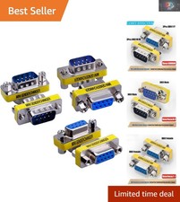 6-PACK Nickel-Plated RS232 Serial Adapter Cables
