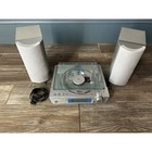 Sharper Image CD Player Dual Speakers Digital Component System Silver