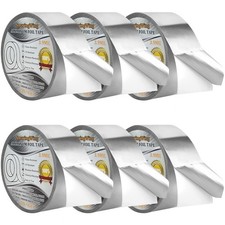6Rolls Aluminum Foil Tapes, HVAC Duct Tape Heavy Duty, Silver Metal Adhesive ...